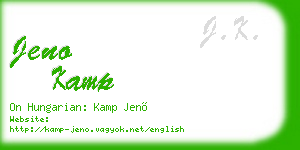 jeno kamp business card
