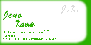 jeno kamp business card